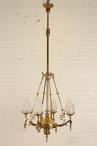 19TH CENT. FOUR ARM BRASS