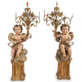 19TH CENT. GESSO PUTTI ANGEL C