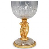 19TH CENT. GILT BRONZE & CRYST