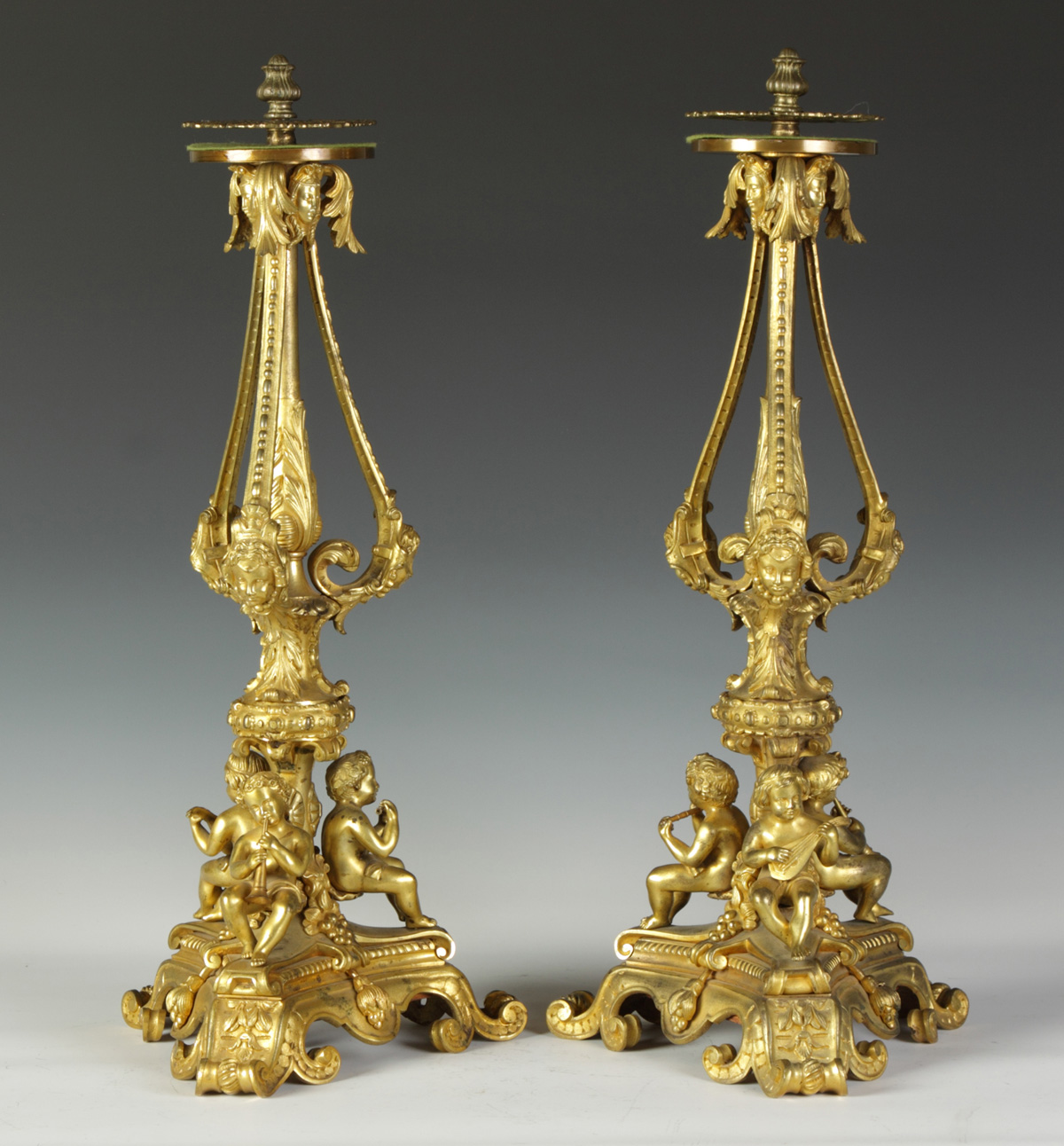 19th Cent. Gilt Bronze Candelabra