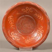 19TH CENT. GLAZED REDWARE BOWL