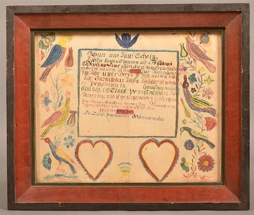 19TH CENT. HAND DRAWN AND COLORED