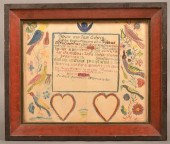 19TH CENT. HAND DRAWN AND COLO