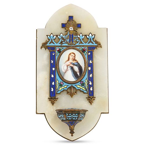 19TH CENT. HOLY WATER FONT WITH