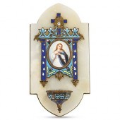 19TH CENT. HOLY WATER FONT WIT