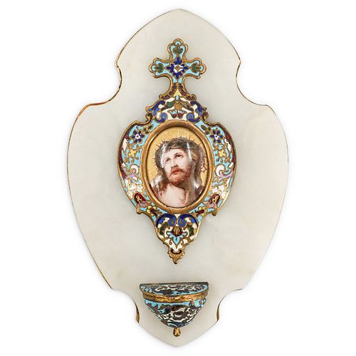 19TH CENT. HOLY WATER FONT WITH