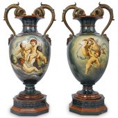 19TH CENT. KPM PORCELAIN URNSD