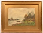 19TH CENT. LAKE AND ROW BOAT S