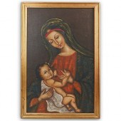 19TH CENT. MADONNA AND CHILD O