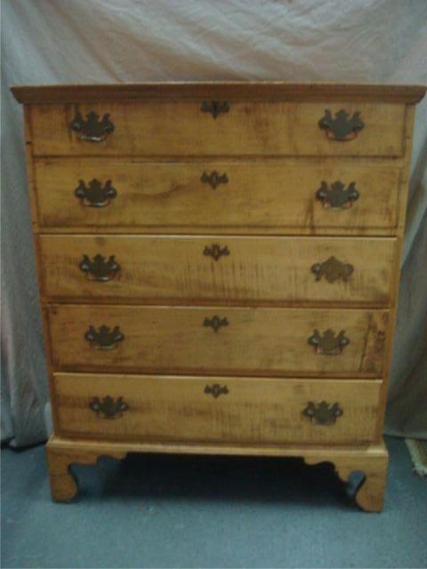 19th Cent Maple Blanket Chest.