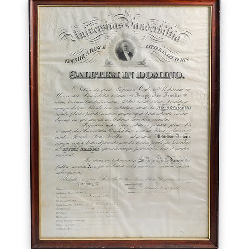 19TH CENT. MEDICINE DOCTORATE