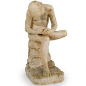 19TH CENT. SPINARIO ALABASTER