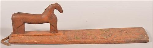 19TH CENTURY 1836 CARVED MANGLE