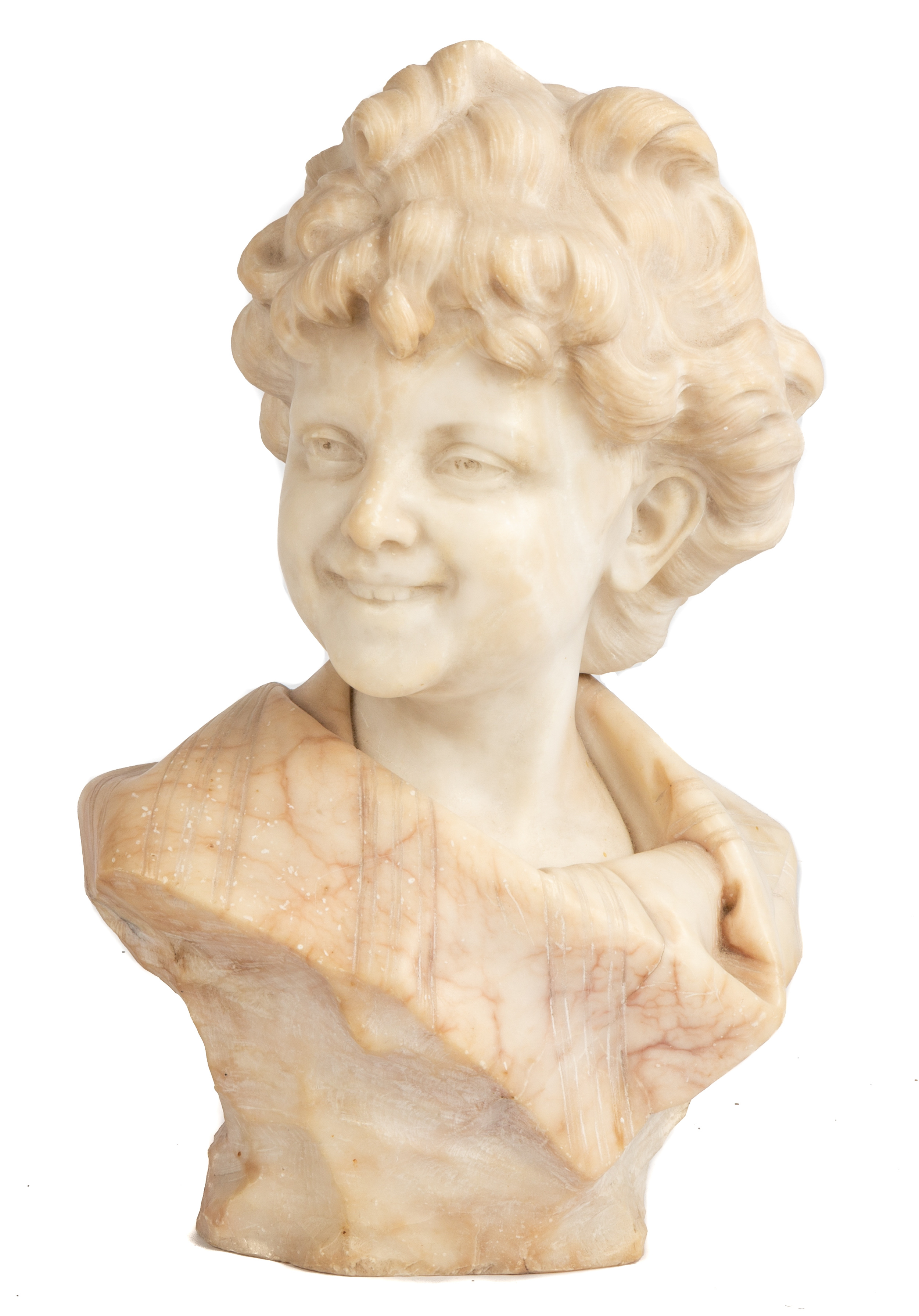 19TH CENTURY ALABASTER BUST OF A