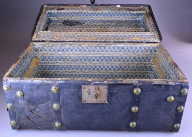 19TH CENTURY BLACK LEATHER
