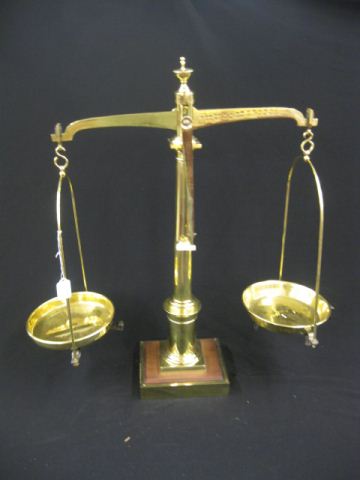 19th Century Brass Balance Scale