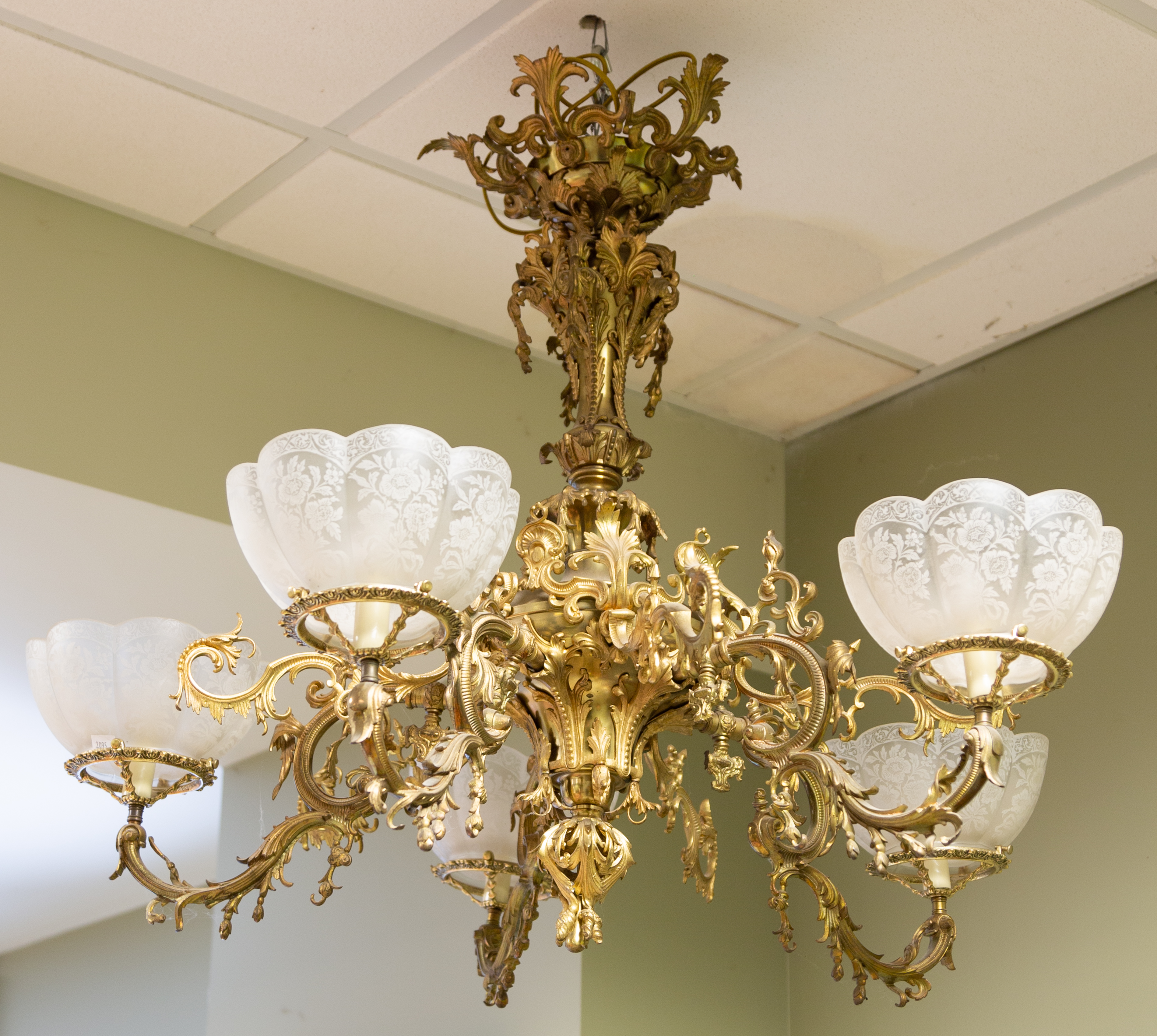 19TH CENTURY BRASS CHANDELIER
