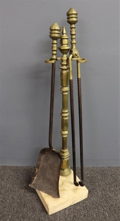 19th century brass fireplace