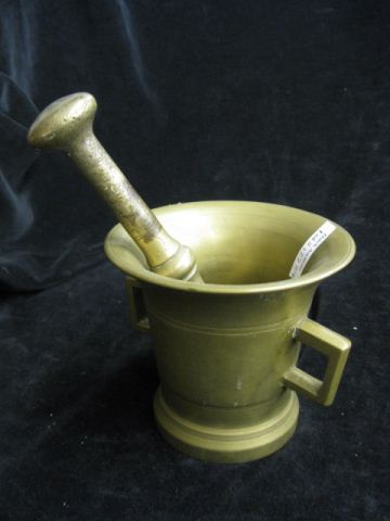 19th Century Brass Mortar &