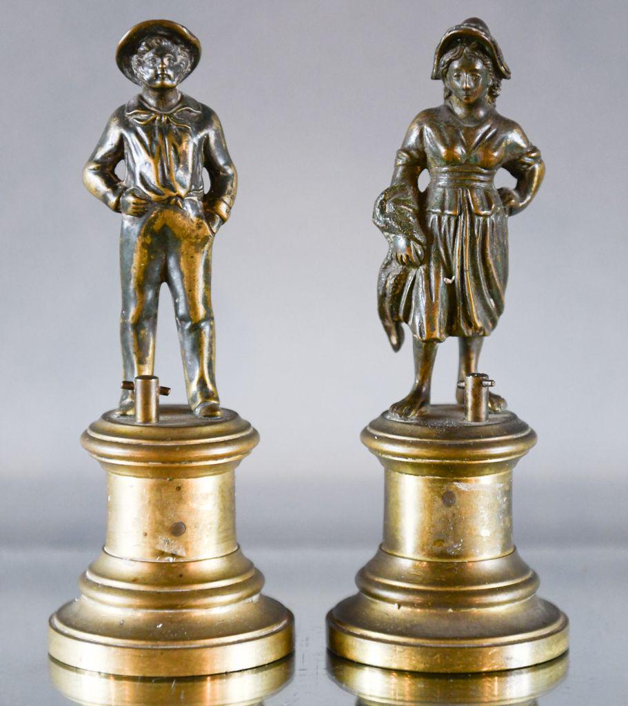 19TH CENTURY BRONZE FARM BOY AND