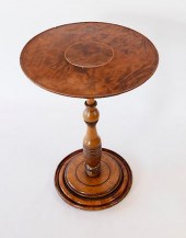 19TH CENTURY BURLWOOD PEDESTAL