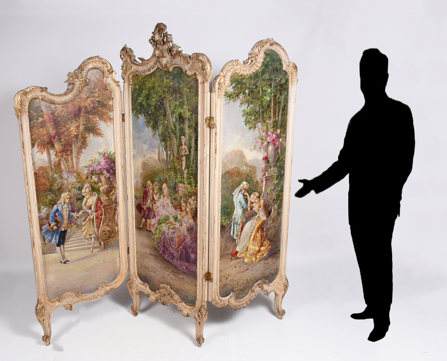 19TH-CENTURY CARVED AND PAINTED