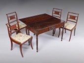 19TH CENTURY CARVED D-END TABL