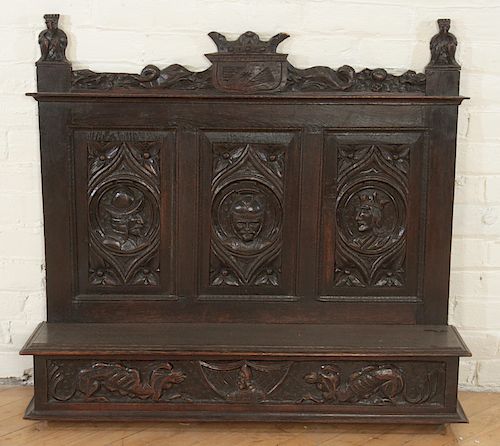 19TH CENTURY CARVED WALNUT