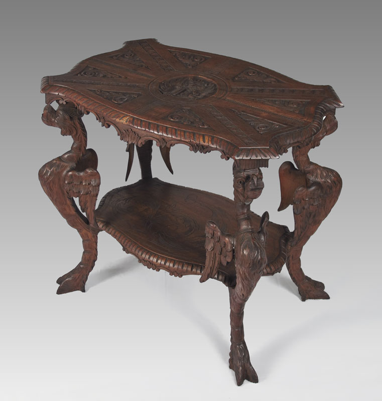 19TH CENTURY CARVED WINGED