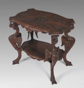 19TH CENTURY CARVED WINGED GRI