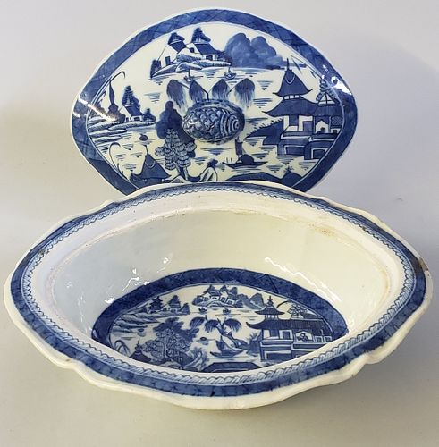 19TH CENTURY CHINESE CANTON BLUE