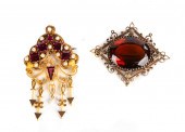 19TH CENTURY CITRINE AND AMETH