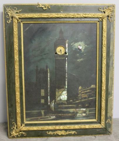 19th Century Clock Picture with