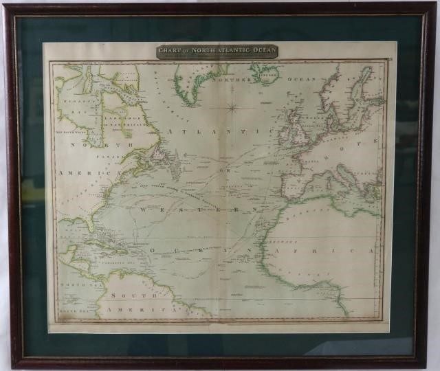19TH CENTURY COLORED CHART OF THE