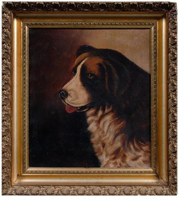 19th century dog painting,