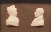 19TH CENTURY DOUBLE WAX PORTRA