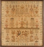 19TH CENTURY EMBROIDERY SAMPLE