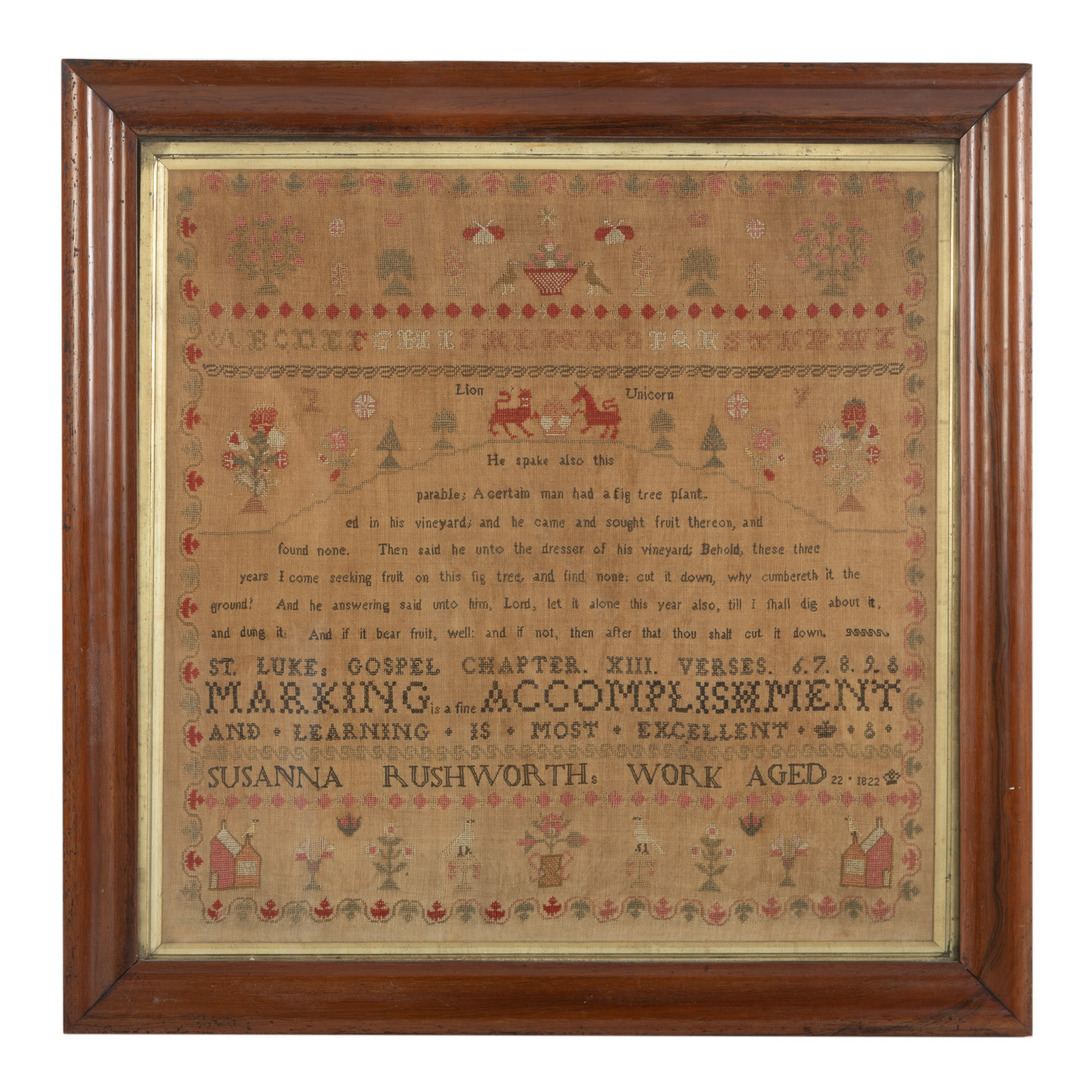 19TH CENTURY. ENGLISH NEEDLEWORK