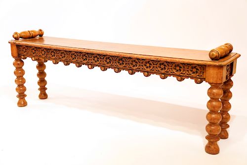 19TH CENTURY ENGLISH OAK SPOOL