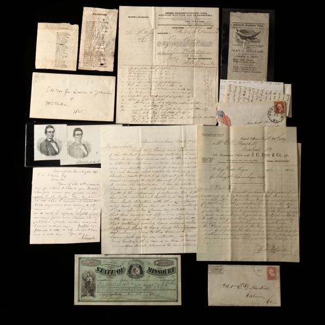 19TH CENTURY EPHEMERA GROUPING As