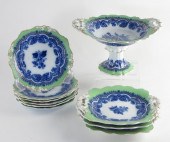 19th Century Flow Blue Dessert