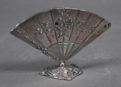 19TH CENTURY FRENCH SILVER FAN