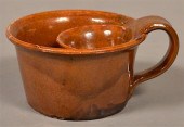 19TH CENTURY GLAZED REDWARE SH