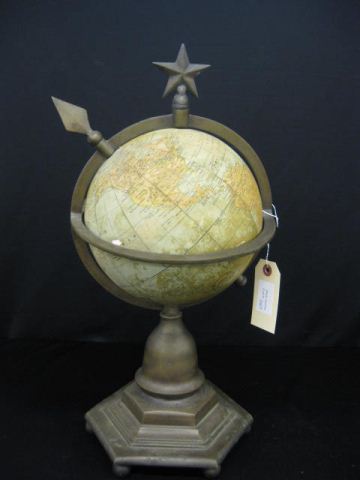 19th Century Globe on Bronze