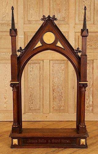 19TH CENTURY GOTHIC STYLE OAK