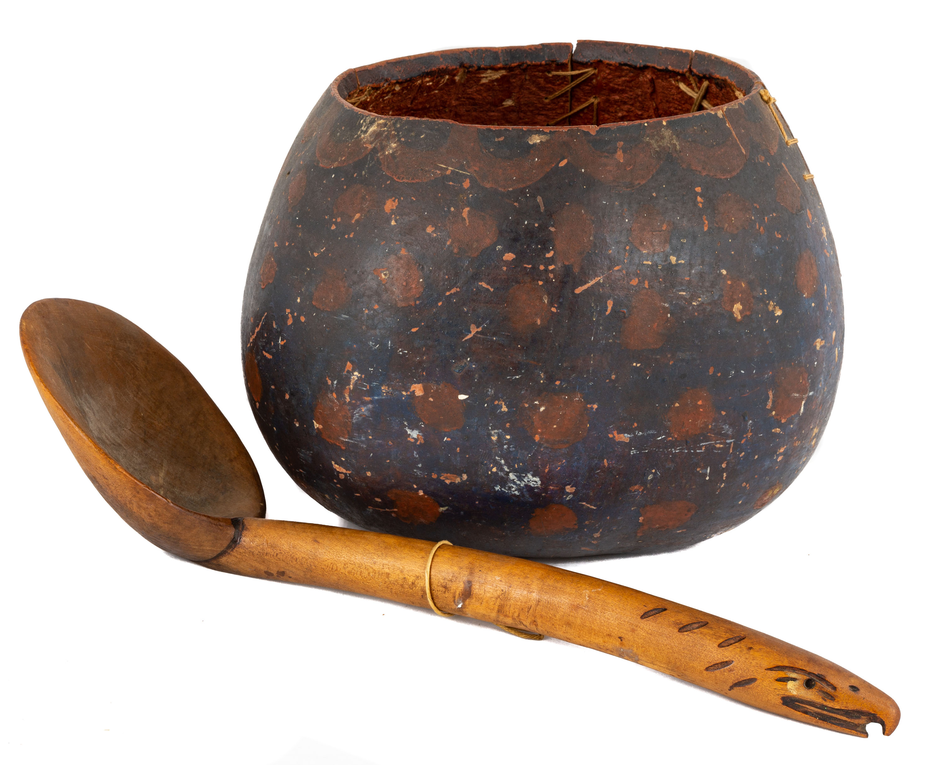 19TH CENTURY GOURD BOWL Hand