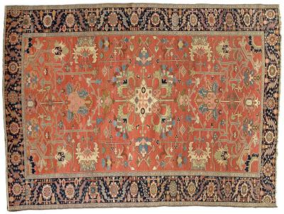 19th century Heriz carpet, ivory