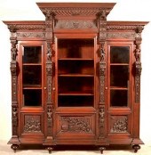19TH CENTURY HIGHLY CARVED MAH