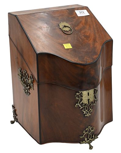 19TH CENTURY INLAID CUTLERY BOX19th