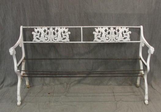 19th Century Iron Bench. Missing